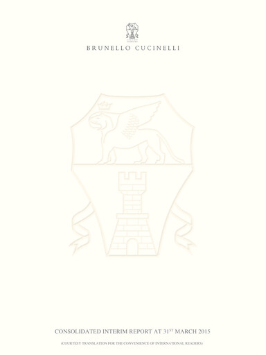 Thumbnail Brunello Cucinelli Quarterly Report 2015-q1