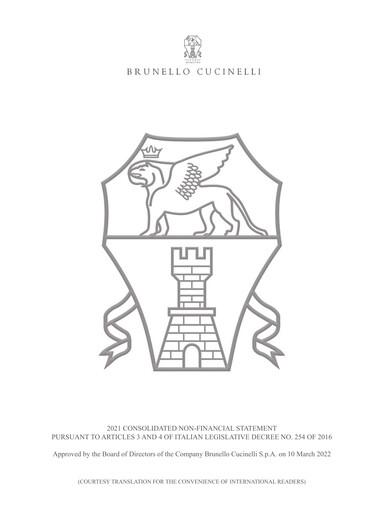 Thumbnail Brunello Cucinelli Sustainability Report 2021