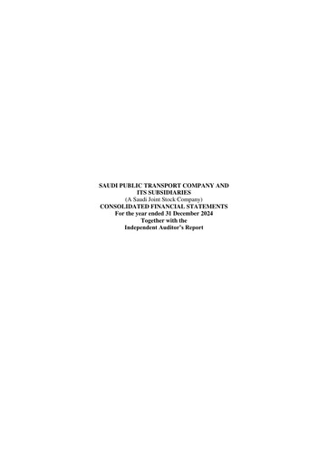 Thumbnail SAPTCO (Saudi Public Transport Company) Financial Statement 2024