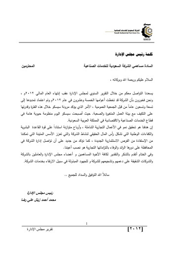 Thumbnail Sustained Infrastructure Holding Company (sisco) Annual Report 2012