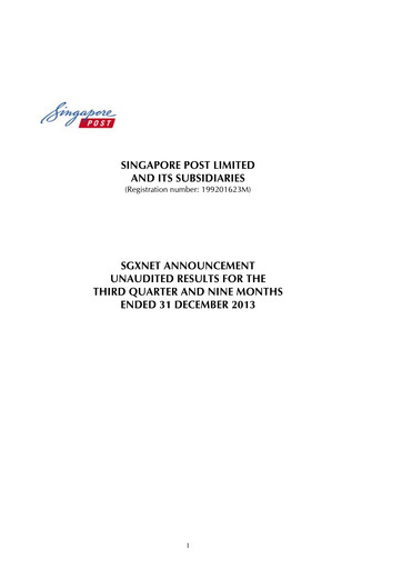 Thumbnail Singapore Post Quarterly Report 2013-2014-q3