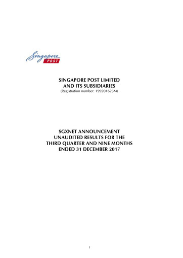 Thumbnail Singapore Post Quarterly Report 2017-2018-q3