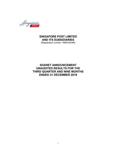 Thumbnail Singapore Post Quarterly Report 2019-2020-q3
