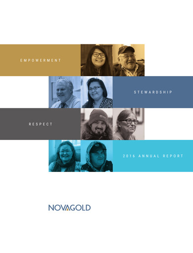 Thumbnail NovaGold Resources
 Annual Report 2016