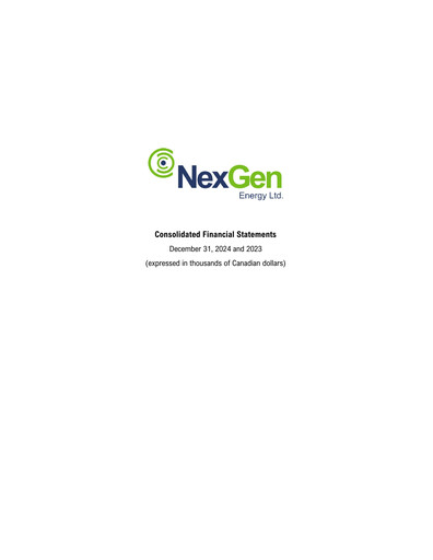 Miniature NexGen Energy
 Bilan financier 2024