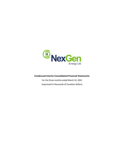 Thumbnail NexGen Energy
 Quarterly Report 2021-q1