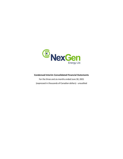Thumbnail NexGen Energy
 Quarterly Report 2021-q2