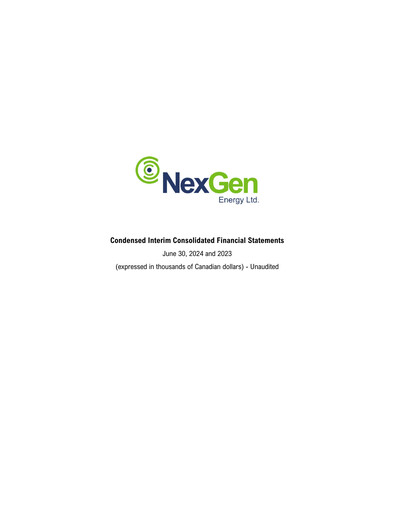 Thumbnail NexGen Energy
 Quarterly Report 2024-q2