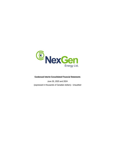 Thumbnail NexGen Energy
 Quarterly Report 2025-q2