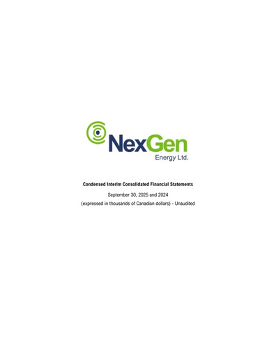 Thumbnail NexGen Energy
 Quarterly Report 2025-q3