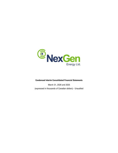 Thumbnail NexGen Energy
 Quarterly Report 2026-q1