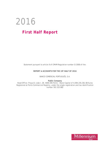 Miniature Banco Comercial Português (Millennium bcp) Rapport semestriel 2016-h1