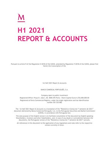 Miniature Banco Comercial Português (Millennium bcp) Rapport semestriel 2021-h1