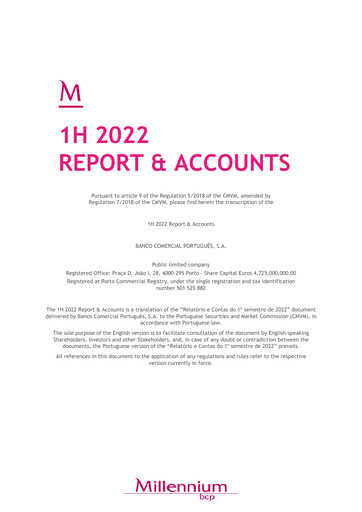 Miniature Banco Comercial Português (Millennium bcp) Rapport semestriel 2022-h1