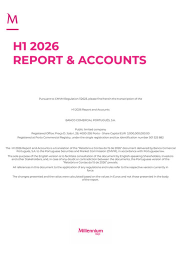 Thumbnail Banco Comercial Português (Millennium bcp) Half-year Report 2026-h1