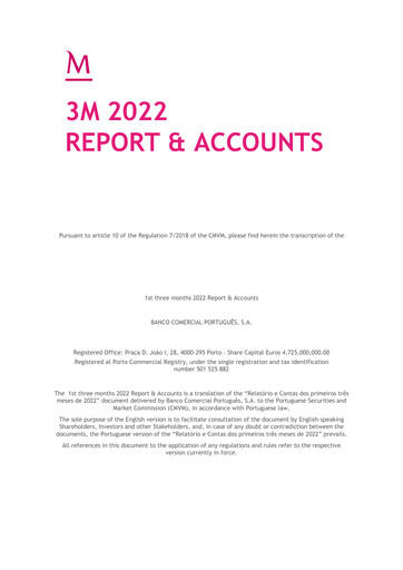Miniature Banco Comercial Português (Millennium bcp) Rapport trimestriel 2022-q1