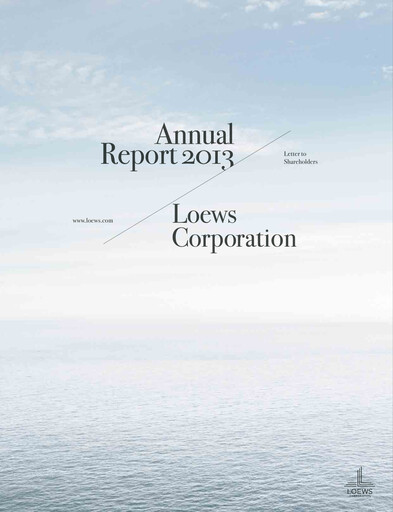 Thumbnail Loews Corporation
 Annual Report 2013