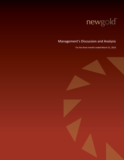Vorschaubild New Gold Quartalsbericht 2019-q1