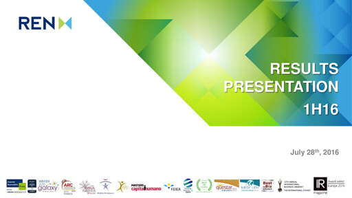 Thumbnail REN (Redes Energéticas Nacionais) Half-year Report 2016-h1