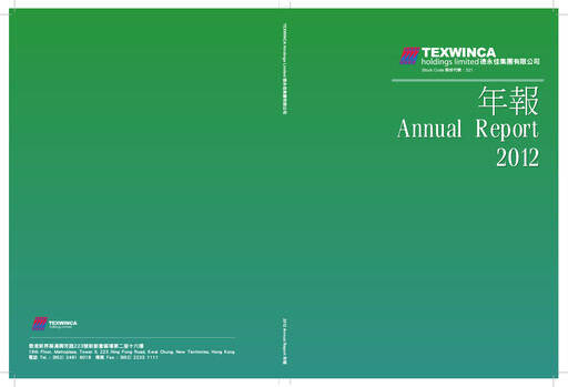 Miniature Texwinca Holdings Rapport annuel 2012