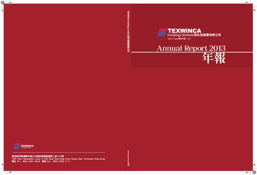 Miniature Texwinca Holdings Rapport annuel 2013