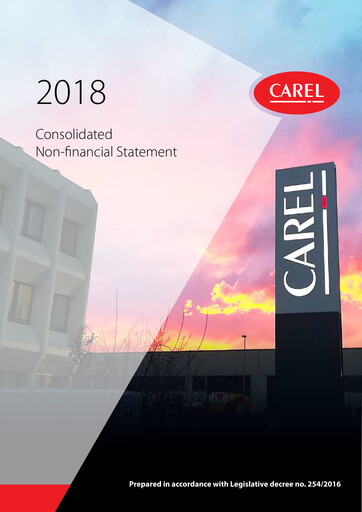 Thumbnail Carel Industries Sustainability Report 2018