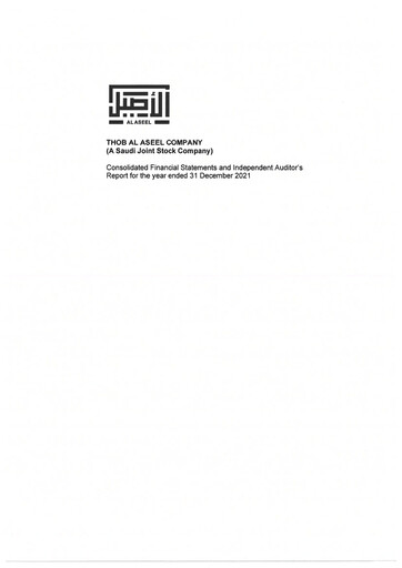Thumbnail Thob Al Aseel Company Financial Statement 2021