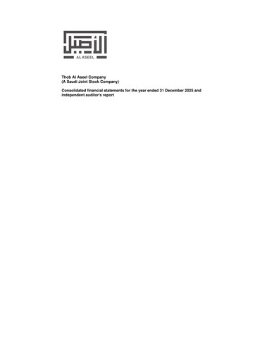 Thumbnail Thob Al Aseel Company Financial Statement 2025