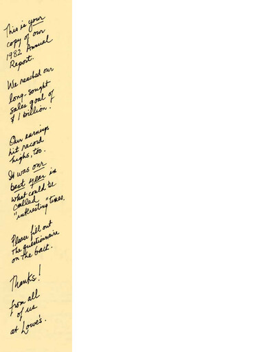 Thumbnail Lowe's Companies Annual Report 1982