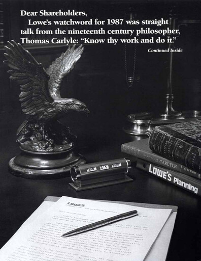 Thumbnail Lowe's Companies Annual Report 1987