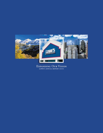 Thumbnail Lowe's Companies Annual Report 2000