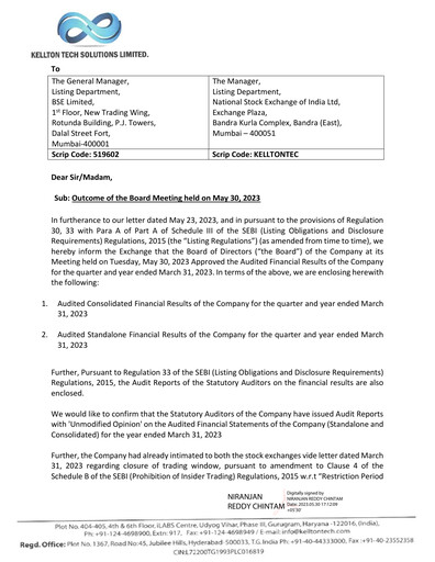 Thumbnail Kellton Tech Solutions Quarterly Report 2023-q4