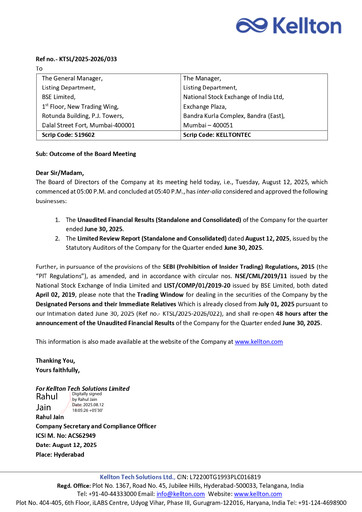 Thumbnail Kellton Tech Solutions Quarterly Report 2025-q1
