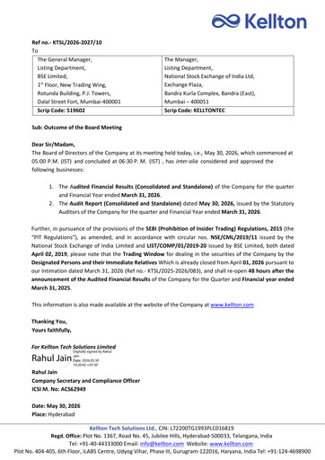 Thumbnail Kellton Tech Solutions Quarterly Report 2026-q4