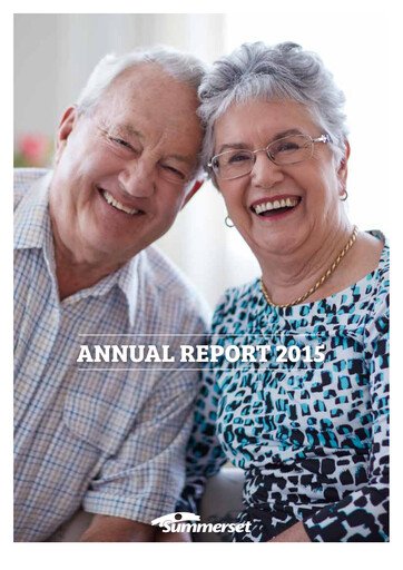 Thumbnail Summerset Holdings
 Annual Report 2015