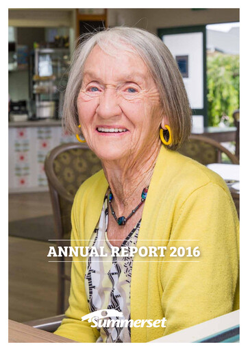 Thumbnail Summerset Holdings
 Annual Report 2016
