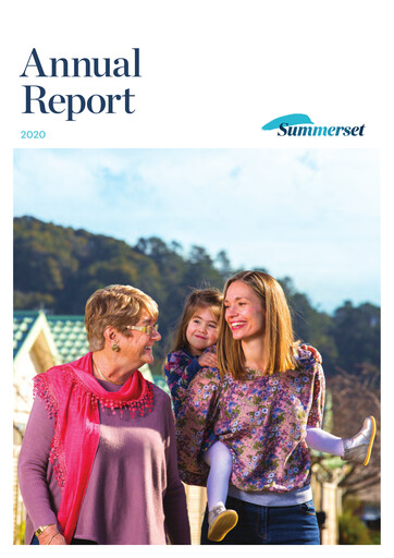 Thumbnail Summerset Holdings
 Annual Report 2020