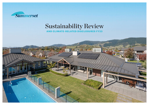 Thumbnail Summerset Holdings
 Sustainability Report 2023