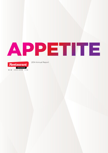 Thumbnail Restaurant Brands New Zealand Annual Report 2014