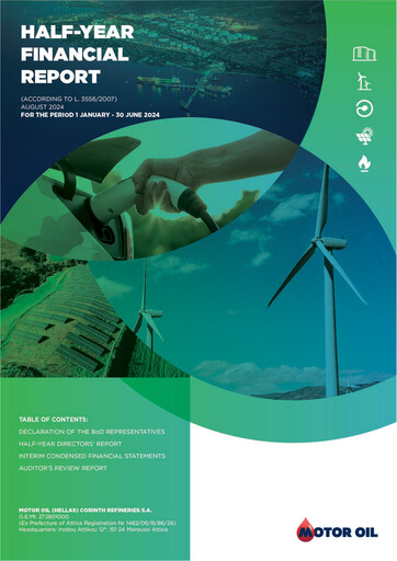 Miniature Motor Oil (Hellas) Corinth Refineries Rapport semestriel 2024