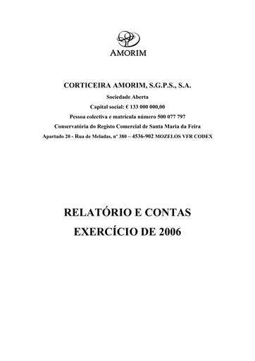 Thumbnail Corticeira Amorim Annual Report 2006