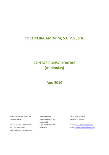 Thumbnail Corticeira Amorim Annual Report 2010