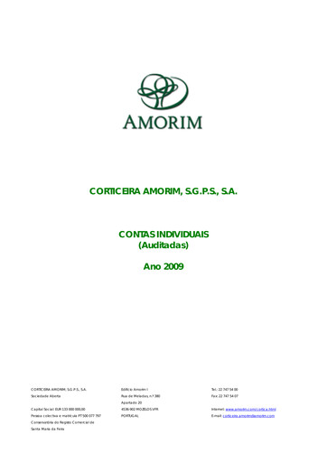 Thumbnail Corticeira Amorim Financial Statement 2009