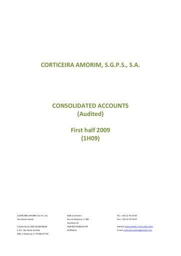 Thumbnail Corticeira Amorim Half-year Report 2009-h1