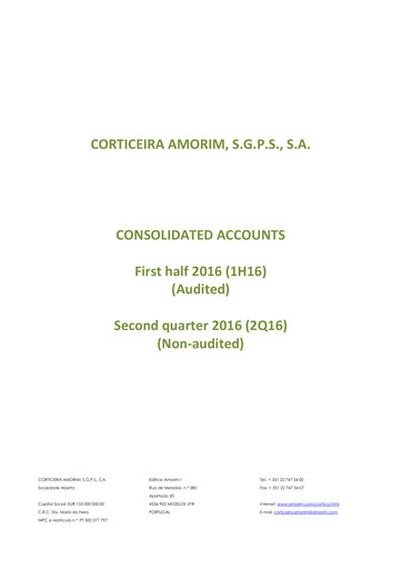 Thumbnail Corticeira Amorim Half-year Report 2016-h1