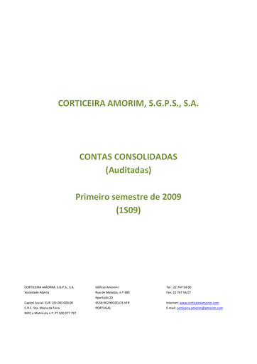 Thumbnail Corticeira Amorim Half-year Report 2009-h1
