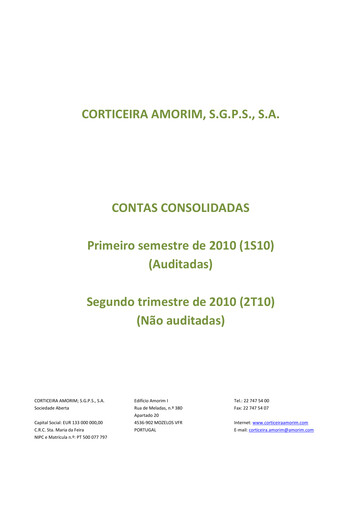 Thumbnail Corticeira Amorim Half-year Report 2010-h1