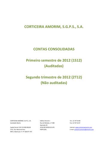 Thumbnail Corticeira Amorim Half-year Report 2012-h1