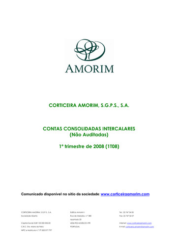 Miniature Corticeira Amorim Rapport trimestriel 2008-q1
