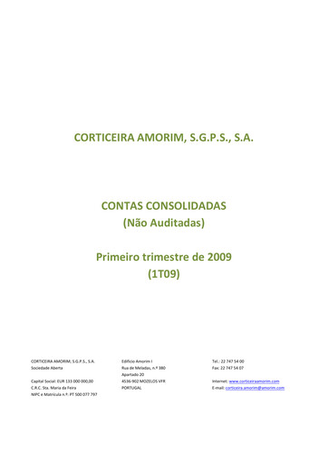 Miniature Corticeira Amorim Rapport trimestriel 2009-q1